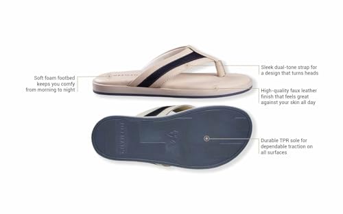 Image of Neeman's Indo-Western Casual Flip Flops for Men | Lightweight, Durable and Flexible | PU Thong Strap & TPR Out sole