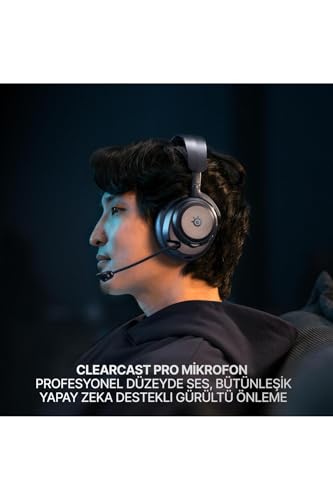 Image of SteelSeries Arctis Nova Pro Omni - Hi-Res Wireless Gaming Headset, 96kHz /24bit, ANC, ClearCast Pro Mic, AI Noise Rejection, Mobile App, Mix 2.4GHz + BT, OmniPlay PC+PlayStation+Xbox - Midnight Blue
