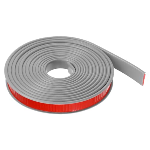 QUARKZMAN U-Form Kantenband 23/32 x 16.4ft (18mm x 5000mm) Selbstklebendes TPE Flexibles Furnierkantenband Kantenschutz für Möbel, Schränke, Tische, Reparatur, Grau