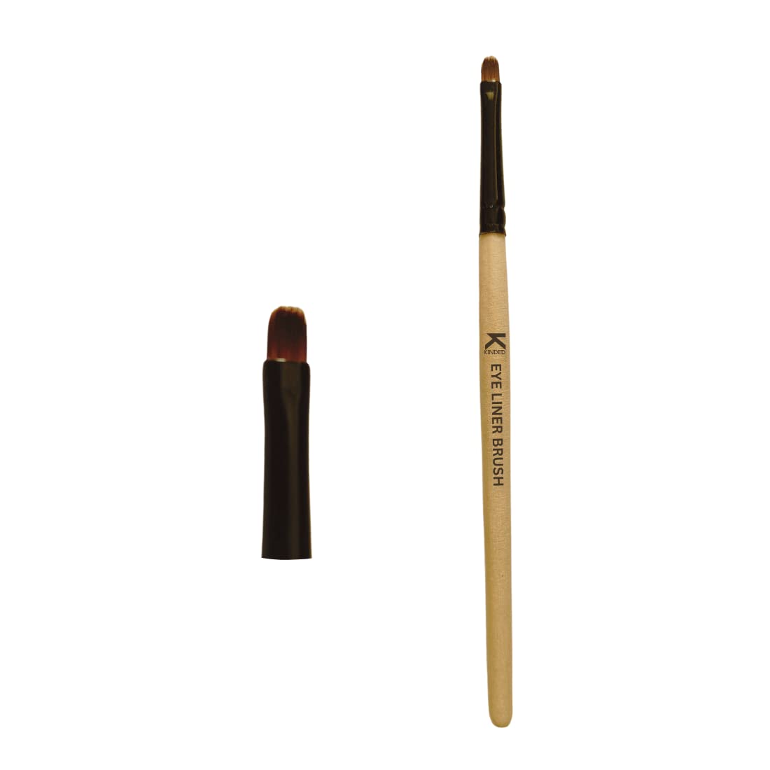 KINDED Gel and Liquid Eye Liner Eyes Makeup Brush Professional Series for Makeup Beauty with Smooth Soft Synthetic Hair Bristles Anti Rust Aluminium Ferrule Natural Wooden Handle Grip-picture-26