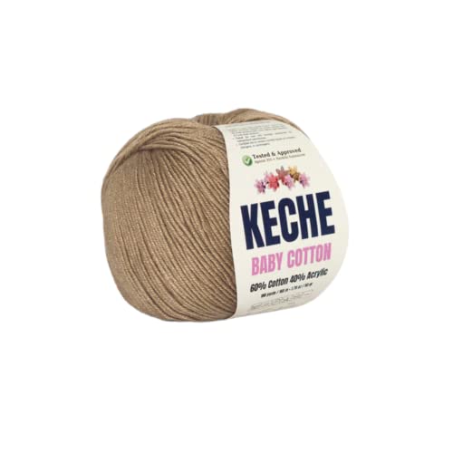 Keche Cotton Yarn, 60% Cotton 40% Acrylic Yarn, Soft Cotton