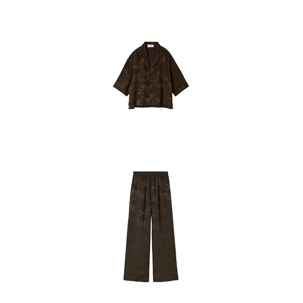 MIESROHE cloudyジャガードオープンカラーシャツ