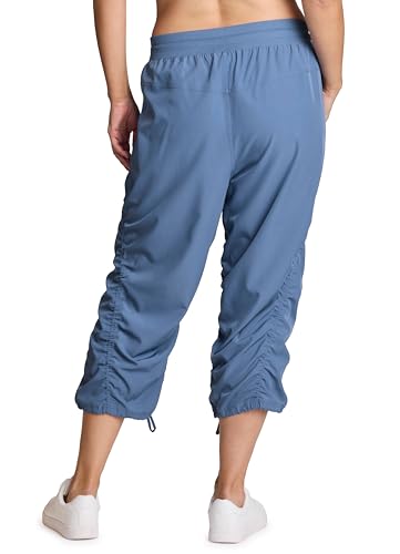 RBX Active Women's Plus Size Fashion Lightweight Woven Body Skimming Drawstring Capri Pant2