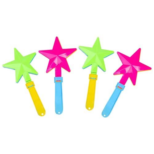 LAIOUSN Paquete de 4 aplausos portátiles para eventos deportivos, fiestas de animación con ruido fuerte, materiales de polipropileno reciclados sostenibles, brillantes