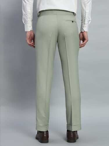 Image of Gurkha Pants for Men | Trouser for Men | Formal Pant | Double Button | Regular Fit Trouser High Waist Pleated Casual Trousers | Straight Leg Pants for Office Smart Casual Travel Party