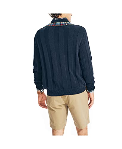Nautica Men's Reissue Plaid Cable-Knit V-Neck3