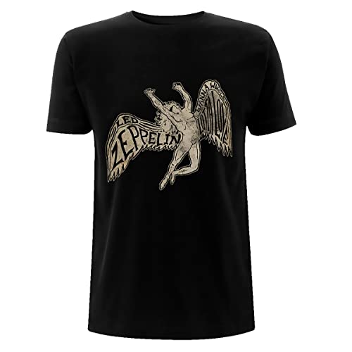 Rock Off LED Zeppelin Whole Lotta Love Icarus Black Officiel T-Shirt Hommes Unisexe - Les Beatles, Paul McCartney, John Lennon, RIngo Starr, George Harrison Rock Off LED Zeppelin Whole Lotta Love Icarus Black Officiel T-Shirt Hommes Unisexe