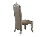 ACME Versailles Side Chair (Set-2) - 61132 - Vintage Gray PU/Fabric & Bone White