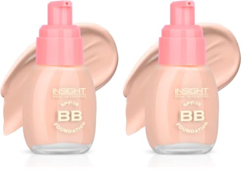 Image of INSIGHT BB Foundation | Medium Coverage|2-in-1 Formula|Hydrating & Long-Lasting | Lightweight Finish for Everyday Use - Medium Beige - 30ml (Pack of 2)