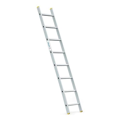 HOSTRÖM Echelle Simple StablePro 8 marches en Aluminium, légère et Durable, Hauteur de Travail maximale 3,2m, Garantie 5 Ans, Charge maximale 150kg