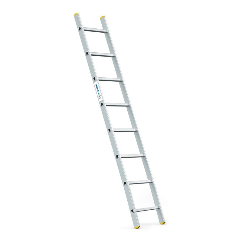 HOSTRÖM Echelle Simple StablePro 8 marches en Aluminium, légère et Durable, Hauteur de Travail maximale 3,2m, Garantie 5 Ans, Charge maximale 150kg