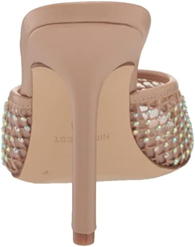 Nine West Women's IRIEP3 Heeled Sandal, Clear/Nude 110, 8 | Image 2