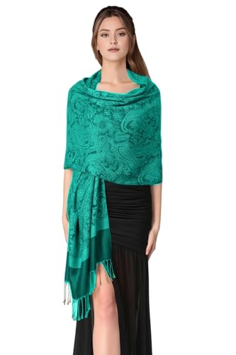 PASKMLNA Paisley Jacquard Pashmina Shawl Wrap Scarf Stole