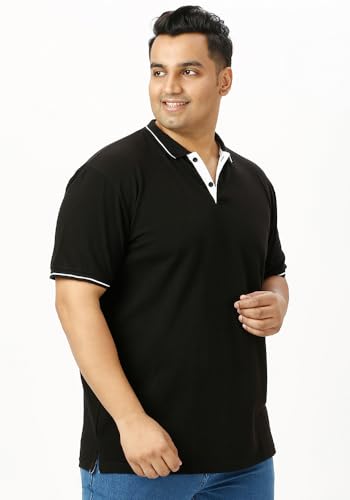 Image of Wear Your Opinion Men's Plus Size Tipped Polo Collar Neck Tshirt