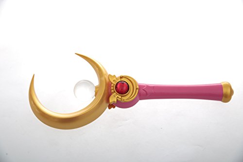 Ourcosplay Sailor Moon Cosplay Accessories Tsukino Usagi Moon Stick Costume Props Boxed (Moon Stick) Red #TOP2