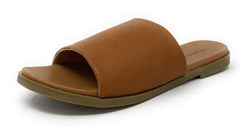 Wild Diva Lounge Veranda Womens Flat Sandals Open Toe (Whiskey, numeric_7_point_5)