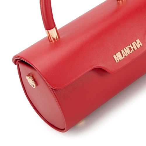 Image of Milan Chiva Top Handle Bag for Women Mini Barrel Crossbody Handbag with Adjustable Strap Elegant Small Purses | Small
