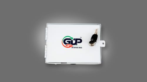 Image of GDP Enterprise India Outdoor All Electric Vehicle Charger Wall Mount Safety Box with 32 Amp MCB Circuit Breaker / 16Amp Socket। Powder Coated Metal Box with Lock & Key Lock