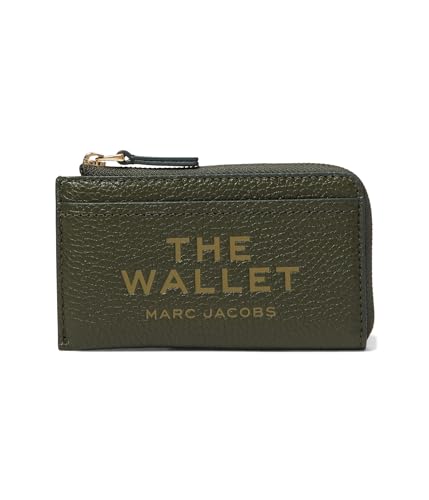 Marc Jacobs, Womens, The Leather Top Zip Multi Wallet, Forest, One Size