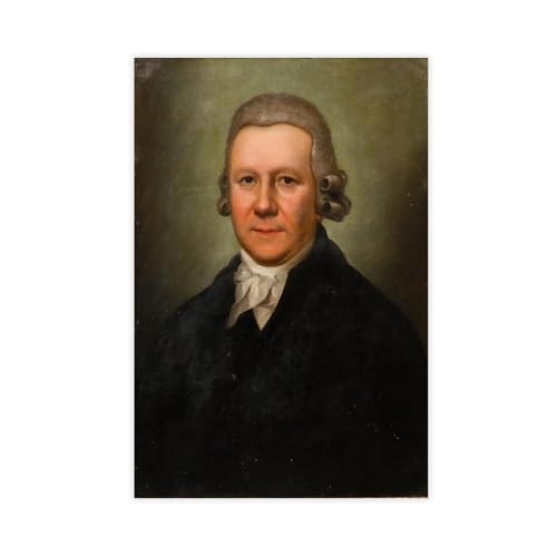 Póster de pintura al óleo del siglo XVIII   Retrato de un caballero georgiano original vintage antiguo, lienzo decorativo para pared, pinturas para decoración de sala de estar, dormitorio, 12 x 18