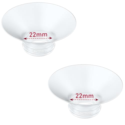 Image of IVARONAL Flange Insert 2PCS 22mm Compatible with Momcozy M9/M6/M5/S12 Pro/V1 Pro/V2 pro, Spectra/Medela/Elvie/NCVI/TSRETE/eufy/Lansinoh/Paruu/MomMed Breast Pump 24mm Shields/Flanges (2pcs-22mm)