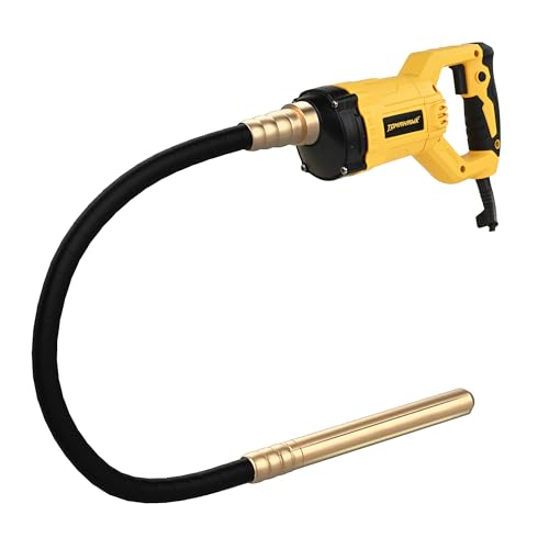 Image of TOMAHAWK Concrete Vibrator 1650W - for Commercial Levelling | Heavy Duty Machine with 1.5m Needle and Long 2m Cable | Works with 35 and 50mm Needles | 6 Month Warranty | TCV1650
