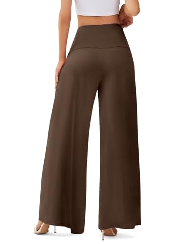 JZC Women's Palazzo Lounge Pants Casual Wide Leg Pants High Waist Flowy Toursers with Pockets