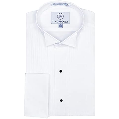 Sir Gregory Men's Fitted Tuxedo Shirt Cover