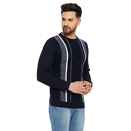 Image of Duke Men Round Neck Sweater SDS724 D.Navy S