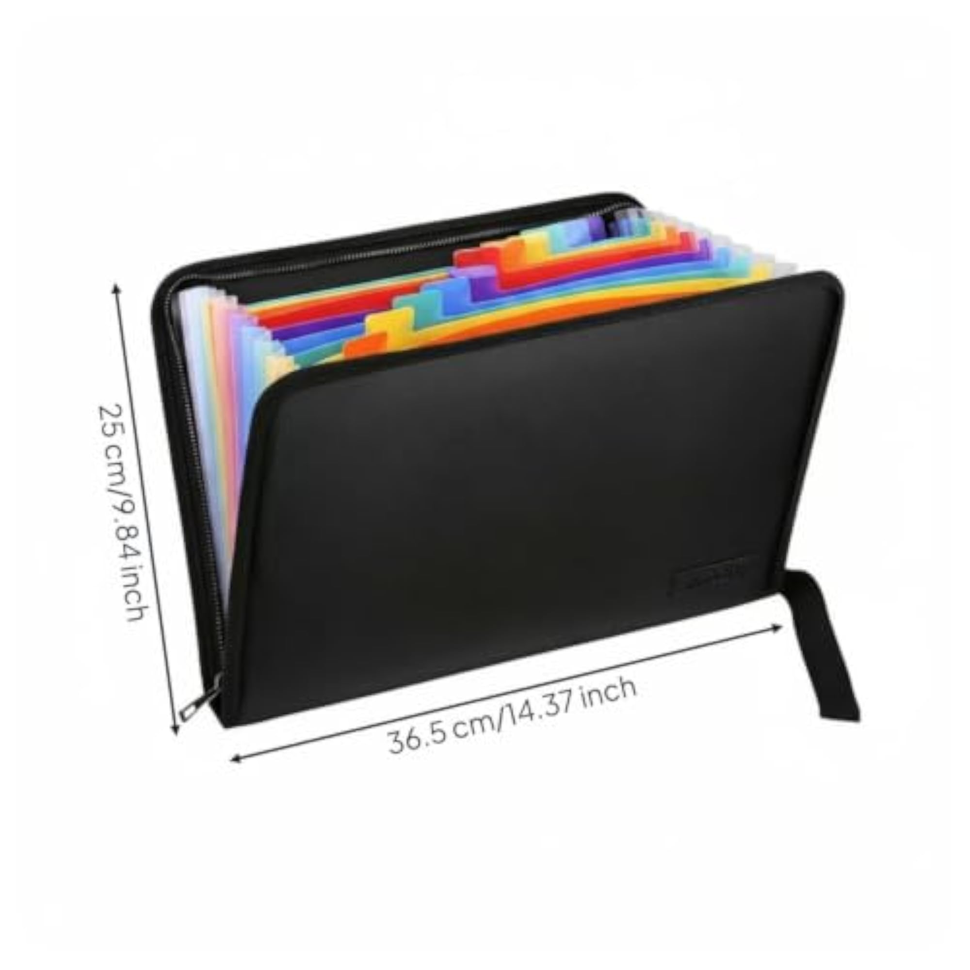 Colored Dividers Zipper Document Organizer