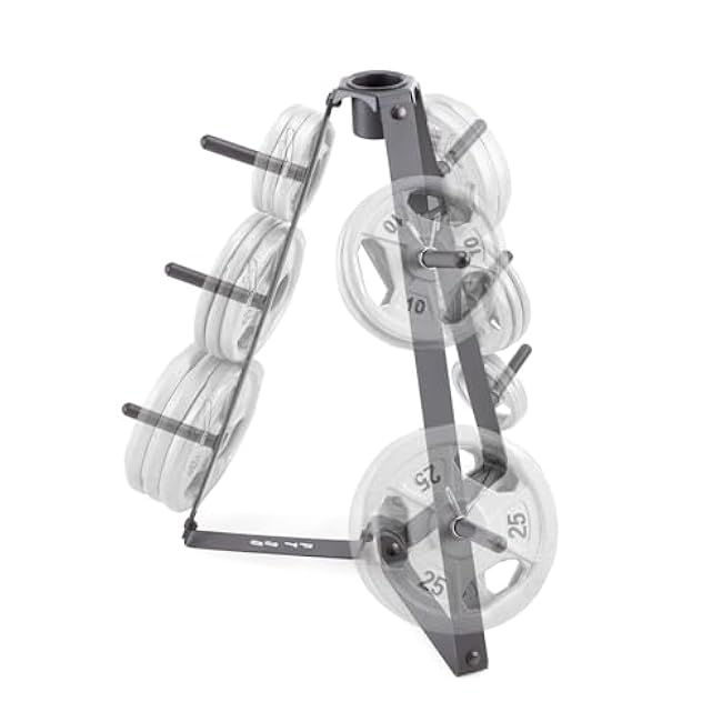 Marcy Plate Tree for Standard Size Weight Plates/Storage Rack for Exercise Weights PT-36 dark grey, 34.00 x 9.00 x 4.00