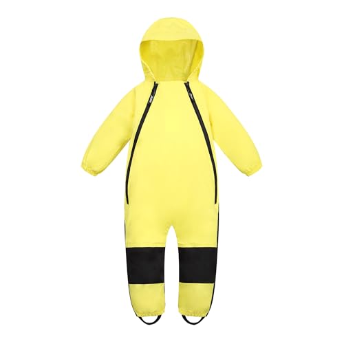HAPIU Kids Toddler Rain Suit Muddy Buddy Waterproof Coverall Yellow 3T Original