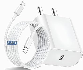 Image of Original with New Braided C to -C Cable Cord, 20W USB-C Power Adapter Type-C Wall Charger for iPhone 15 /15 Plus /15 Pro /15 Pro Max /iPad Pro /Air 5th /Mini /iPad 10th Mobile Charger (DEC85)