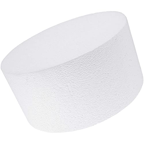 Bright Creations 8-Inch Round Cake Dummy - White 8 x 4 in - Lightweight Foam Fake Practice Cake Base