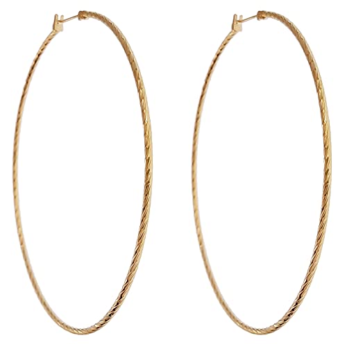 Créoles en plaqué or 18 carats femme 70mm, le cadeau idéal pour sublimer son style