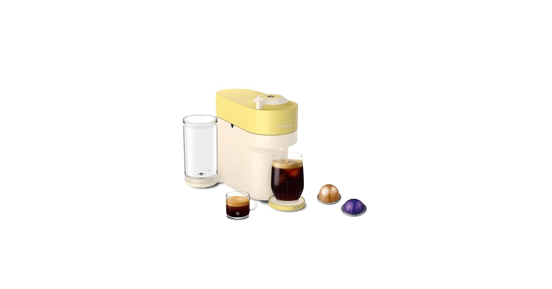 Nespresso VERTUO POP マンゴーイエロー Amazon.com: Nespresso Vertuo Pop+ by De'Longhi with