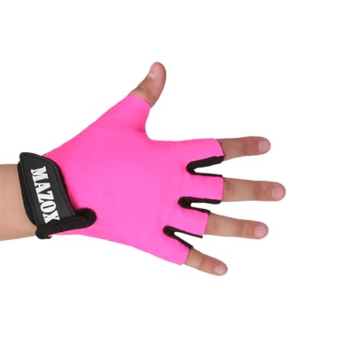 Luva Meio Dedo Infantil Ciclismo Bike Conforto Rosa (Rosa, M)