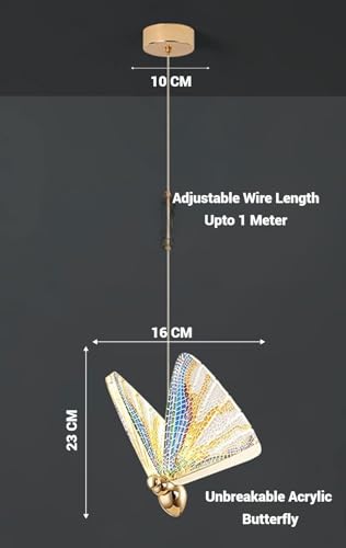 Image of FILLISKA 3 in1 Colour Changing LED Luxurious Hanging /Pendant Light (FrenchGold-PAY18)