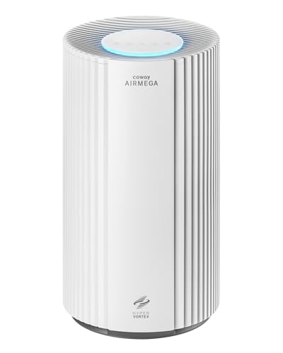 COWAY Air Purifier for Large Room Whole Home Up to 2,640 ft², HEPA Filter for Smoke, Allergen, Pet Dander, Odor, PM 10 AQI, Turbo Eco Mode, Timer, Energy Star, 3yr Warranty, Airmega 350 White