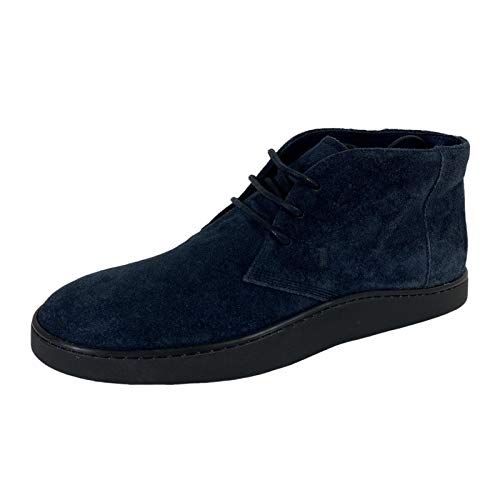 Tod's D76 polacchino uomo suede blue shoes ankle