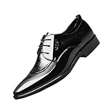 DXSYGMBN Chaussure Homme Ville Classique Habillées Oxford À Lacets Costume Mariage Confo...
