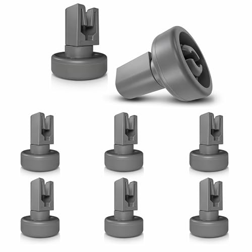 EcoJozon Ruedas para Cesta Superior de Lavavajillas, Juego de 8, Repuesto Compatible con AEG Favorit Juno Privileg Zanker Zanussi, 50286967000 5028696700 5028696700/0, Ø25 mm