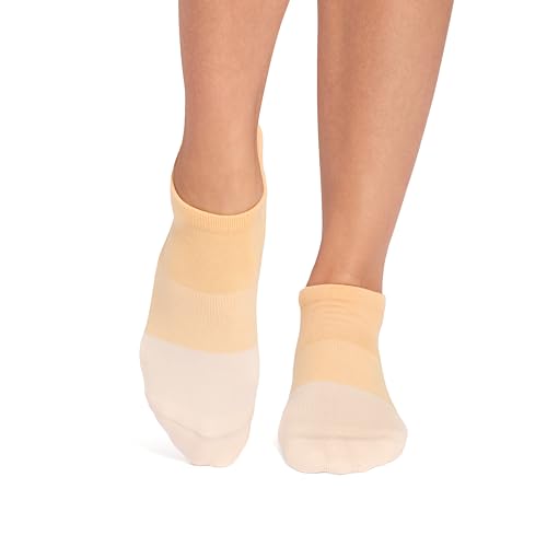 Image of TAVI Savvy Pilates Socks - Grip Socks for Women with Non-Slip Grips, Heel Tab, Arch Support, Wear for Yoga, Barre