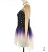 ZYDANC Girls Ice Figure Skating Dress Skating Purple Black Gradiant Training Dance Costume Gymnastic Leotard,Purple,XXXL