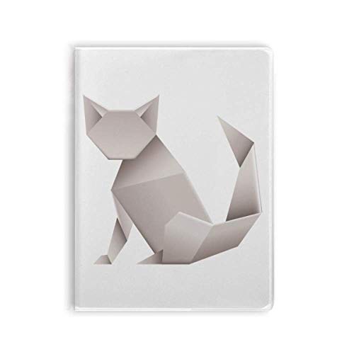 Carnet origami chat géométrique cahier souple pour notes