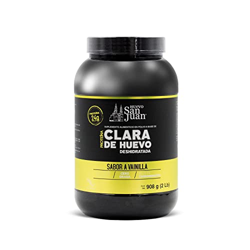Proteína Clara de huevo Deshidratada | Albúmina | Proteína Sabor Vainilla | Proteína 26 servicios | Proteína en 908 g | 2 lb