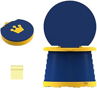 DRERIO Travel Potty Portable Potty Folding Potty Toddler Toilet Potty Carry Potty Child's Potty Training Seat for Kids Toddler Travel for Car, Indoor, Outdoor Travel Potty Toilet Seat (Blue)