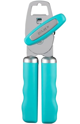 Image of Zulay Kitchen Manual Can Opener Heavy Duty Patented Stainless Steel, Aqua