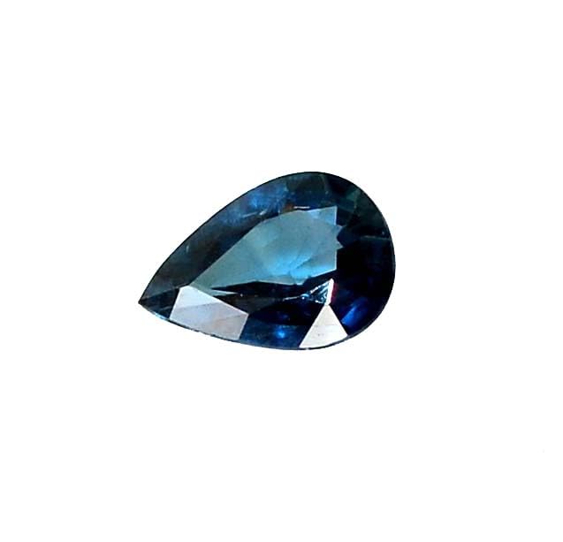8x6 mm Certified Natural Blue Sapphire Pear Cut 1.23 CTS Faceted Loose Gemstone