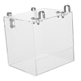 UTHCLO クリアアクリル製鳥用バスボックス 小型インコ用水浴び容器 耐久性に優れケージ外掛け可能 鳥の快適バス体験を実現する循環シャワ